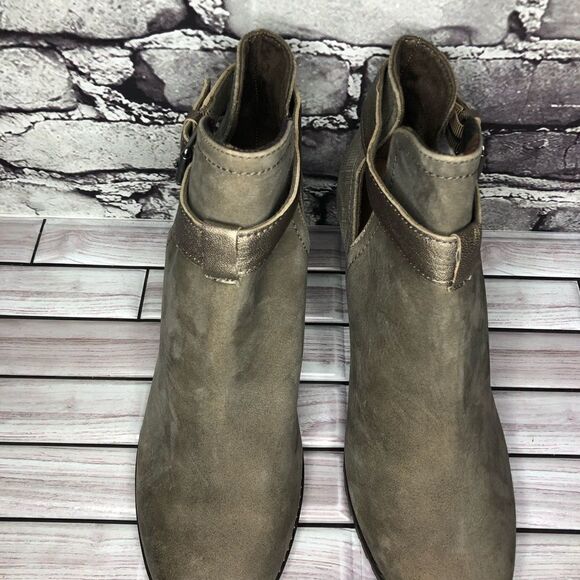 Rockport Cobb Hill Gray Taupe Ankle Strap Wedge Booties Women’s Sz 10M US/41.5EU - Picture 6 of 15